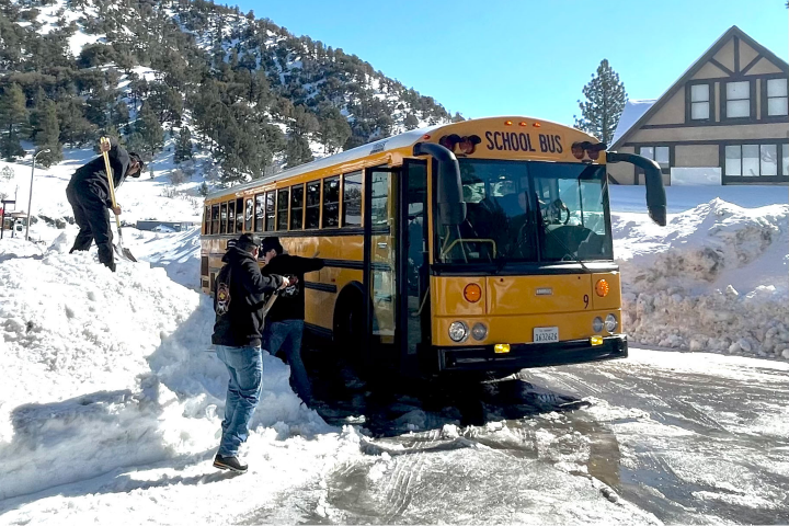 Snow Day School Bus 2023